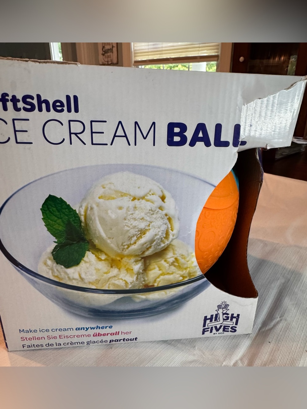 New High Five YAY SoftShell Ice Cream Ball Maker Roll & Play Portable + Manual